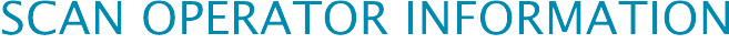 Scan Operator Information