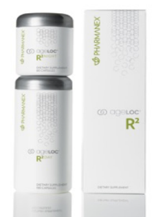 6S Quality Process pt 2-4 Nu Skin Pharmanex AgeLoc product R2 Day and R2 Night stacked on top of each other next to a AgeLoc R2 box.