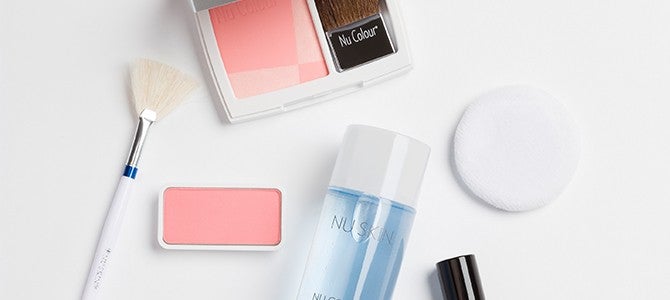 Nu Colour products used for a natural makeup look