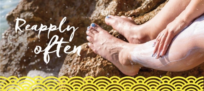 Print Reapply sunscreen to protect your skin from the sun