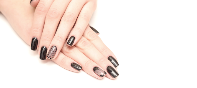 black nails black nails