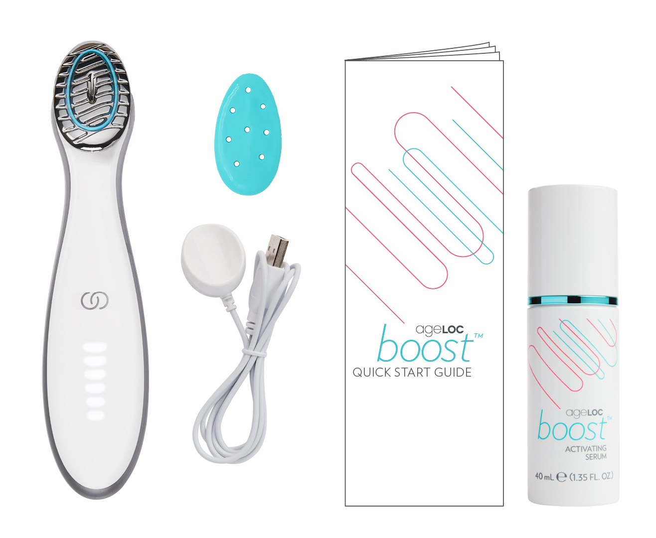 nu skin ageloc boost system packaging charger protective head image