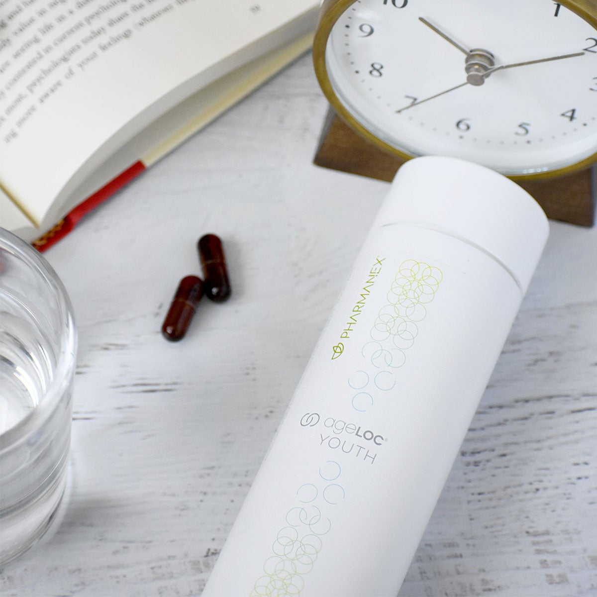 Youth on Table with Clock