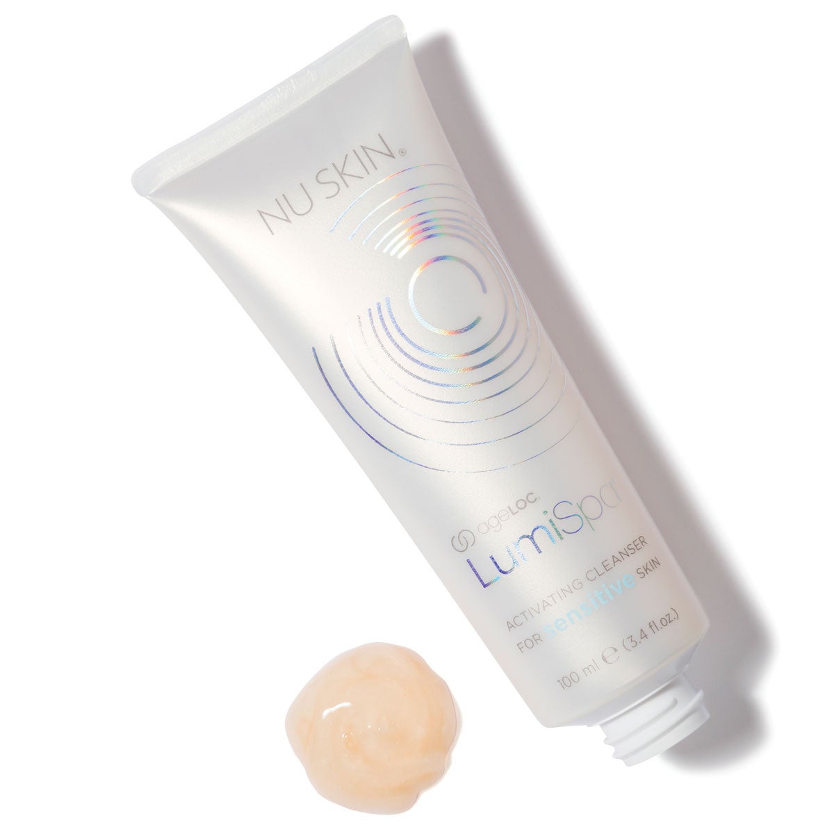 LumiSpa Cleanser for Sensitive Skin on White Background with Product Blob