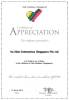 Certificate of Appreciation 31 March 2012