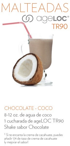 Receta de TR90 con Chocolate y Coco
