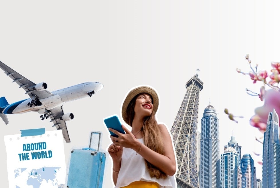 Blue and White Modern Dubai Travel Facebook Post - 3